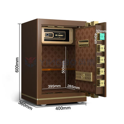 Double alarme de bureau petit coffre-fort OEM H600mm Smart verrouillage d'empreintes digitales