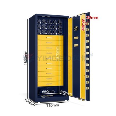H1800mm Double alarme Jeux intelligents Montres à enroulement Coffre-fort en acier massif