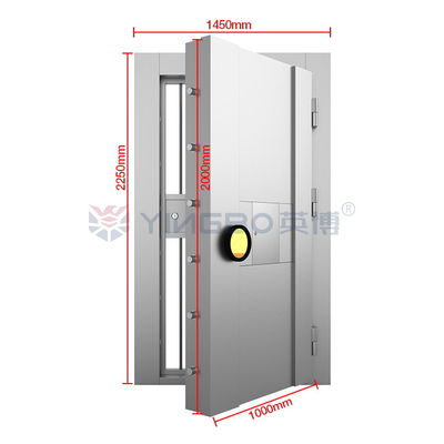 Porte de coffre-fort anti-vol Pour la banque La sécurité du bureau à domicile Porte de coffre-fort incendie H2250* W1450mm