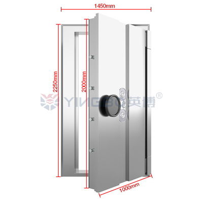 H2250*W1450mm Anti-coupe porte de coffre-fort de banque moderne trois verrouillage de liaison YB/VC-2