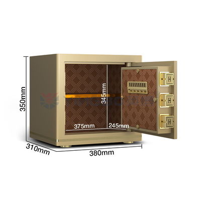 Fermeture d'empreintes digitales de bureau, coffre-fort en acier massif OEM couleur H350mm