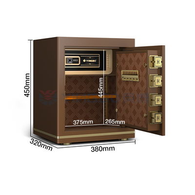 OEM Taille 1,5 Cu Ft Coffre-fort d'empreintes digitales de bureau en acier massif 26 ± 2 kg