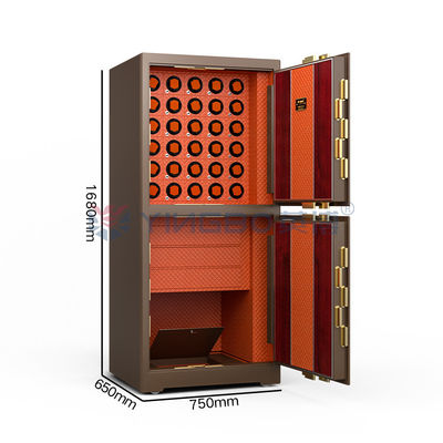 Boîte de verrouillage à double compartiment pour bijoux, boîte de verrouillage d'empreintes digitales H1680mm, boîte de sécurité pour montres