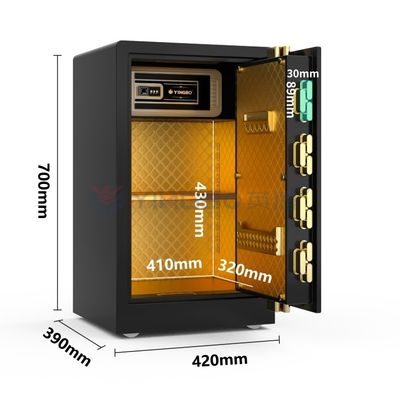 Serrure biométrique à empreintes digitales, coffre-fort intelligent avec écran LCD, coffre-fort numérique