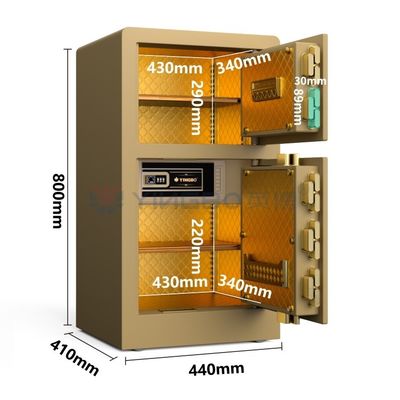 Casse-forte à verrouillage par empreinte digitale à semi-conducteur pour la sécurité à domicile YB/RS-80D