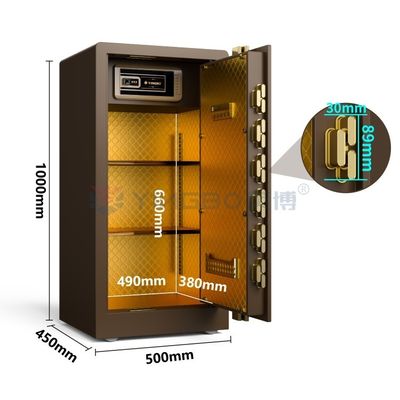 Casse-forte biométrique à empreintes digitales, casse-forte intelligente pour la sécurité domestique YB/RS-100