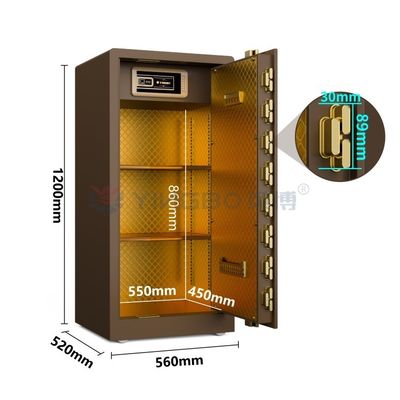 Casse-fort de verrouillage d'empreintes digitales biométrique pour la sécurité à domicile YB/RS-120 Casse-fort de sécurité pour le café