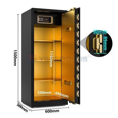 Alerte intelligente à double alarme, verrouillage à empreinte digitale, coffre-fort de 120 kg pour la sécurité YB/RS-150