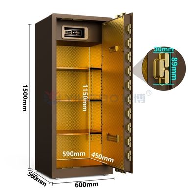Double alarme Grands coffres-forts en acier massif haut de gamme 120 kg Pour la sécurité YB/RS-150