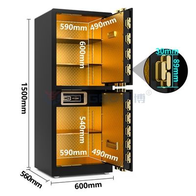 Fermeture d'empreintes digitales biométriques, coffres-forts de luxe pour la maison, anti-vol 120 kg YB/RS-150D