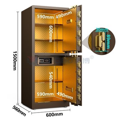 Boîte de sécurité à deux portes en acier massif pour la sécurité H1500mm YB/RS-150D