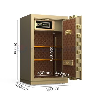 Fermeture à empreinte digitale biométrique, coffre-fort intelligent pour la sécurité des bureaux 46 kg YB/N7-80