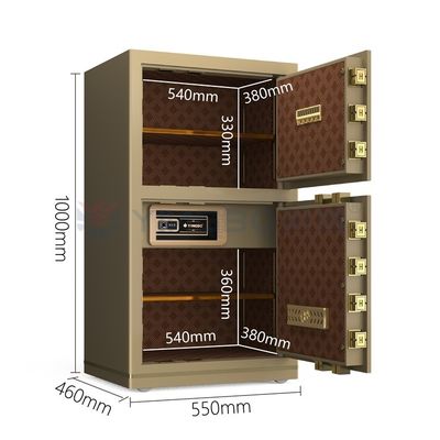 H1000mm Blocage biométrique d'empreintes digitales Coffre-fort pour la sécurité de bureau YB/N7-100D