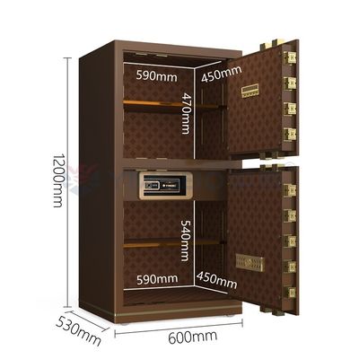 Boîte de verrouillage biométrique à empreintes digitales de 95 kg, coffre-fort, double alarme YB/N7-120D, boîte de verrouillage de café