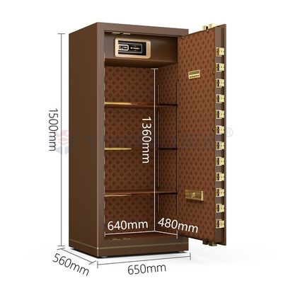 Fermeture d'empreintes digitales biométriques Coffre-fort de bureau H1500mm YB/N7-150 Pour le café