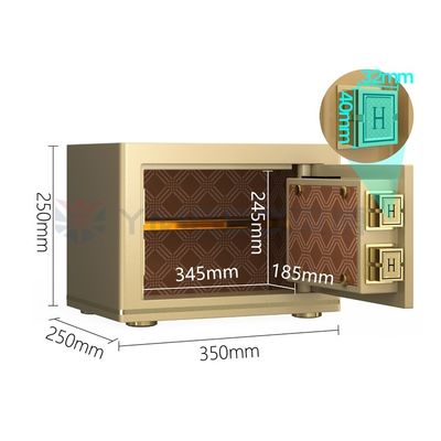 Alerte double serrure électronique de bureau coffre-fort anti-vol H250mm
