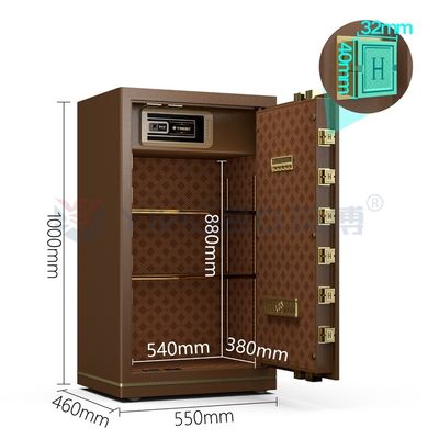 H1000mm Fermeture électronique en acier massif Casse-fort de bureau de luxe pour la sécurité YB/N7-100
