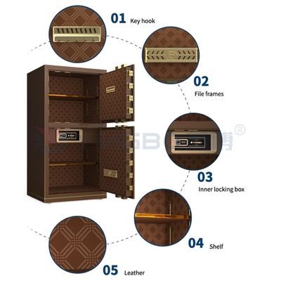 Fermeture électronique à porte double, coffre-fort de bureau, double alarme YB/N7-120D