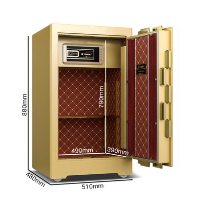 5.5 Cu Ft Double alarme coffre-fort bancaire de sécurité 126±2kg 4 voies ouvertes Smart Safe Box YB/ZY-80