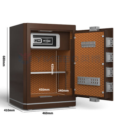 2.5 Cu Ft Blocage biométrique d'empreintes digitales maison coffre-fort anti-vol YB/N6-68