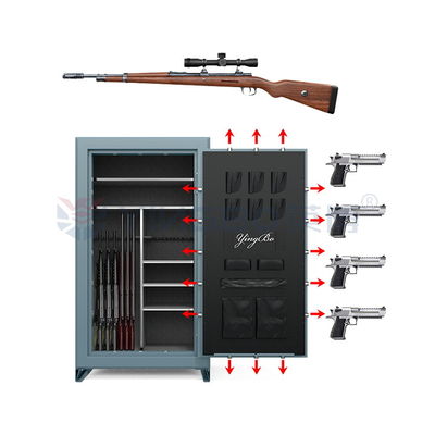 Coffre-fort pour pistolet en acier ignifuge de 75 minutes avec sécurité antivol pour la maison et le bureau