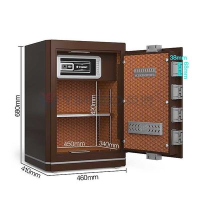 Design d'intérieur H680mm de coffre-fort de sécurité ignifuge d'empreinte digitale ou de mot de passe