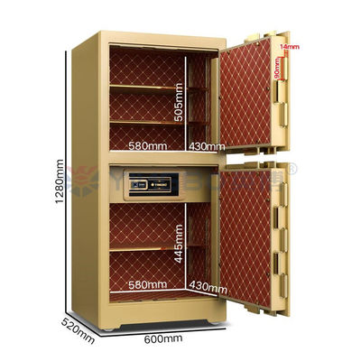 Conception verticale de serrure de sécurité coffre-fort commercial 4 voies ouvertes et stéréo 3D en cuir à rouleaux doux H1280mm