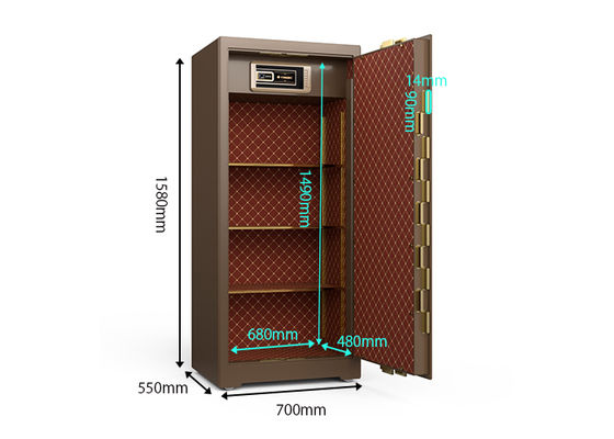 266±2kg Fingerprint Lock Commercial Safe Box with Patent Solid Bolts Adjustable Shelves