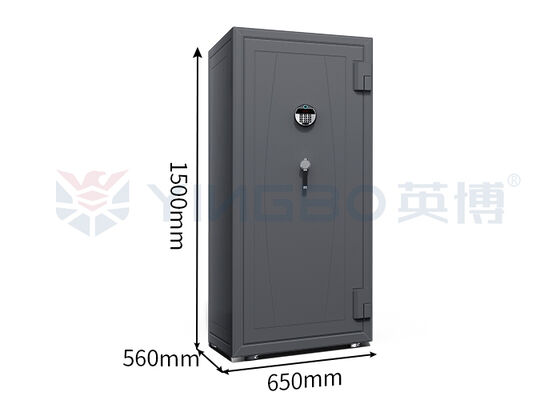 Coffre-fort à bijoux et montres ignifuge robuste avec remontoir, recouvert de cuir