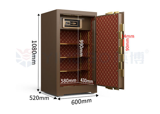 Fermeture numérique électronique, coffre-fort commercial, panneau de porte en acier massif de 10 mm YB/ZY-100