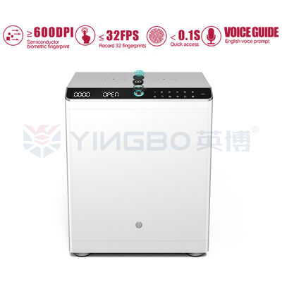 Coffre-fort intelligent avec serrure à empreintes digitales, boîte cachée, charge sans fil pour table de chevet