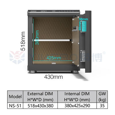 Boîte de sécurité intelligente en acier massif à tiroir activé par mouvement