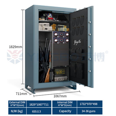 Coffre-fort pour armes à feu et documents, coffre-fort ignifuge et étanche pour armes à feu, coffre-fort intelligent