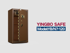 95kg double alarme de bureau coffre-fort boîte de verrouillage d'empreintes digitales