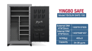 Coffre-fort pour armes à feu, coffre-fort de haute sécurité, armoire de rangement pour armes, coffre-fort robuste pour armes à feu